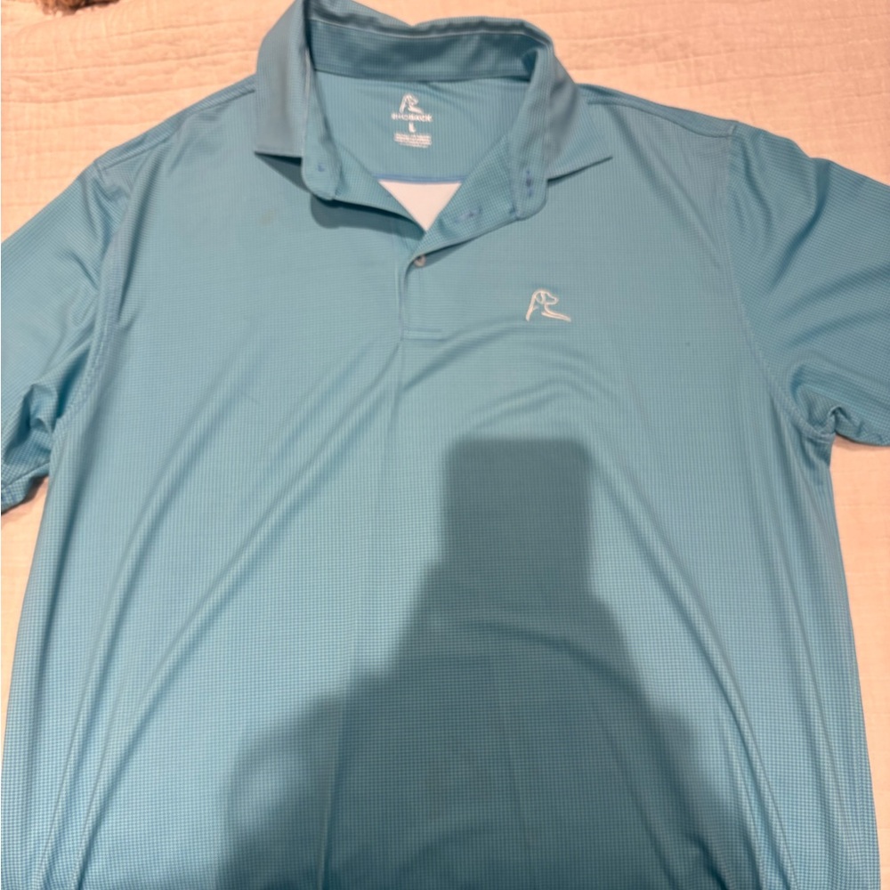L Rhoback polo, blue gingham
